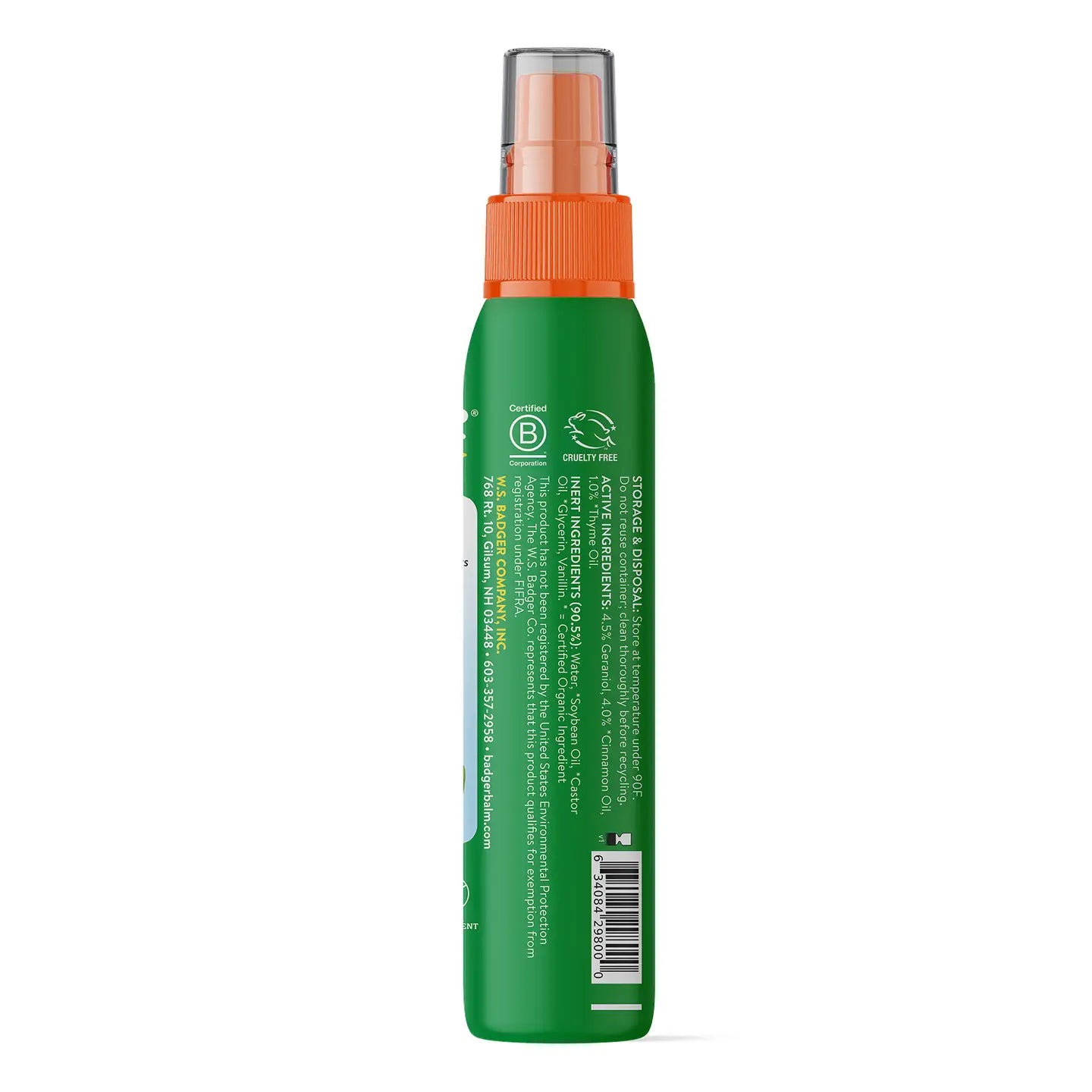 Badger Tick Spray, All Natural Tick Repellent