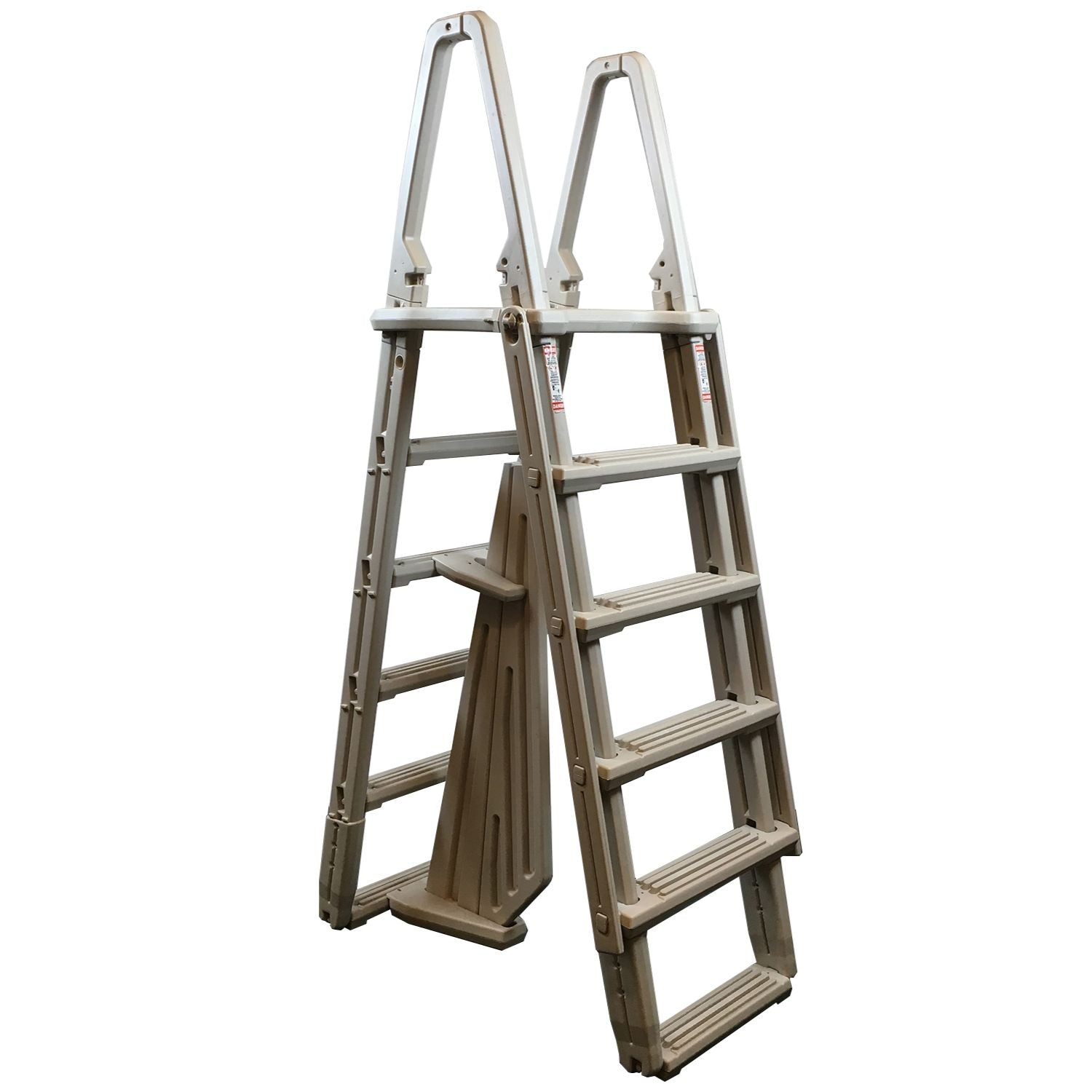 Confer Evolution A-Frame Ladder, 5-Tread, Warm Gray