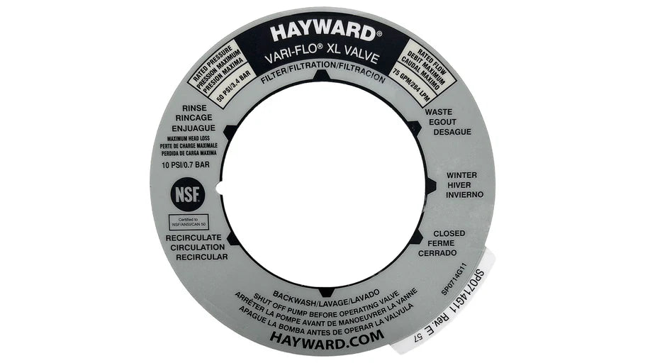 Hayward Multi Language Label