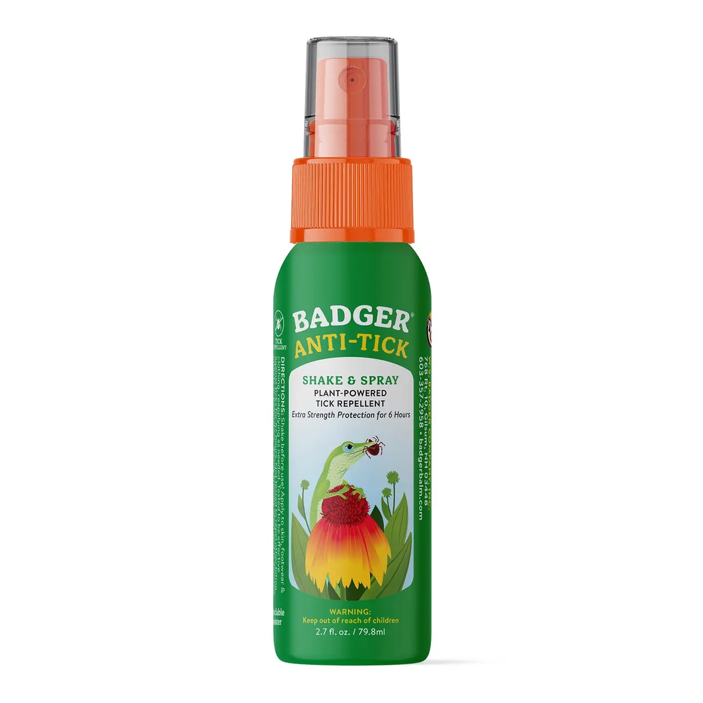 Badger Tick Spray, All Natural Tick Repellent